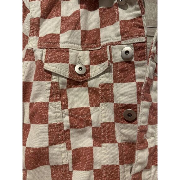Disney Lady & The Tramp Tony's Restaurant‎ Denim Checkered Jacket Womens S - Picture 3 of 16